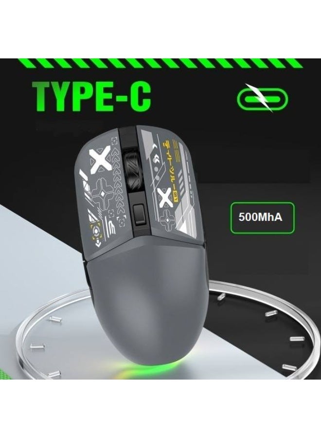 فوريف ماوس FV-210 قابل لإعادة الشحن، ثنائي الوضع، بلوتوث 5.1 و2.4 جيجا هرتز، اتصال لاسلكي - نقرة صامتة - 4 أزرار - بطارية 500 مللي أمبير، زر تشغيل/إيقاف موفر للطاقة - مستشعر بصري PAW بدقة 3212/3200 نقطة في البوصة - تصميم أنيق - طلاء مقاوم للأشعة فوق البنفسجية - مناسب للألعاب، العمل المكتبي، متوافق مع أنظمة ويندوز/آي أو إس/أندرويد - Image 4